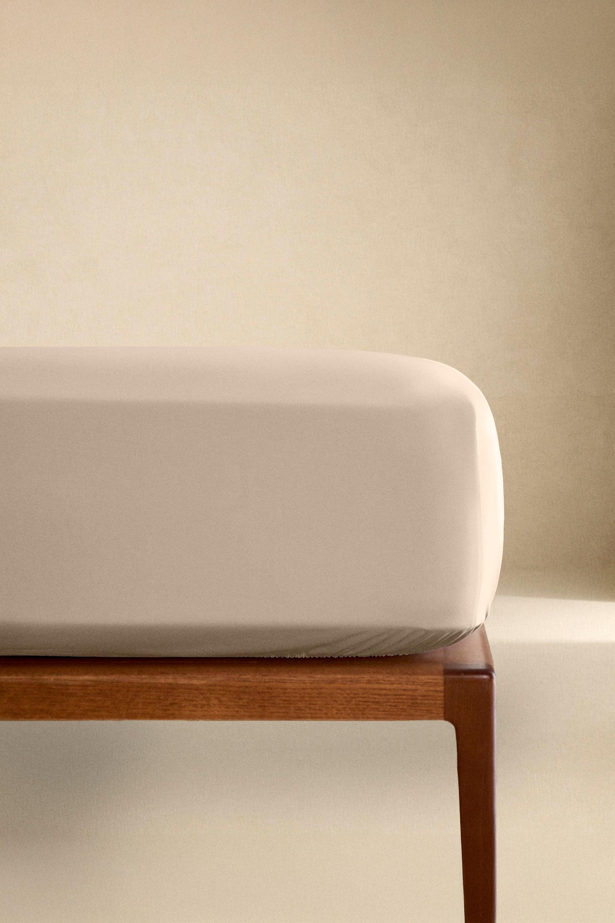 PERCALE COTTON FITTED SHEET | 11.8" THICK ( THREAD COUNT